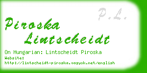 piroska lintscheidt business card